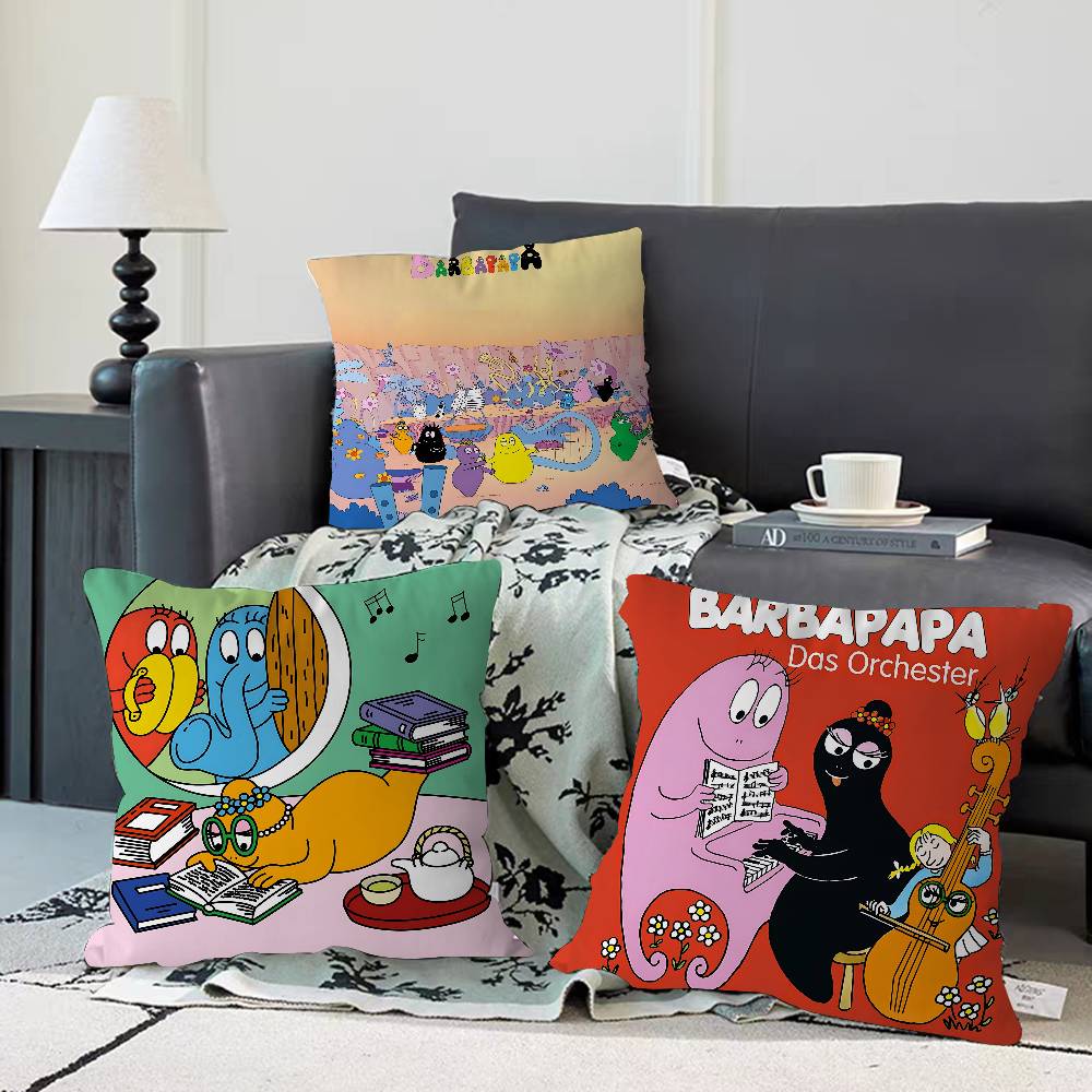 Classic Movie B-Barbapapa Pillow Cover Sofa Cushion Cover Home Room Decoration Children Gift