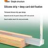 A4 Acrylic Table Card Holder with Beech Wood Base, Double-Sided Pull-Out Display Stand