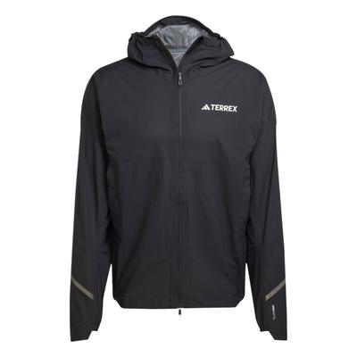Terrex Xperior 2.5 Couches Léger Décontracté Mode Minimaliste Coupe Slim Veste Coupe-vent Imperméable à Capuche Homme Noir KA5872