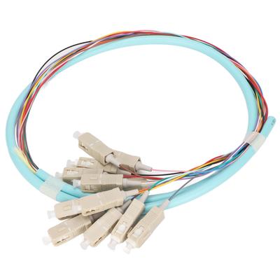 Cabo de Fibra Óptica 12 Fios Ferrolho Cerâmico Baixa Perda de Inserção Patch Cord de Fibra Óptica Multimodo para Instrumentação