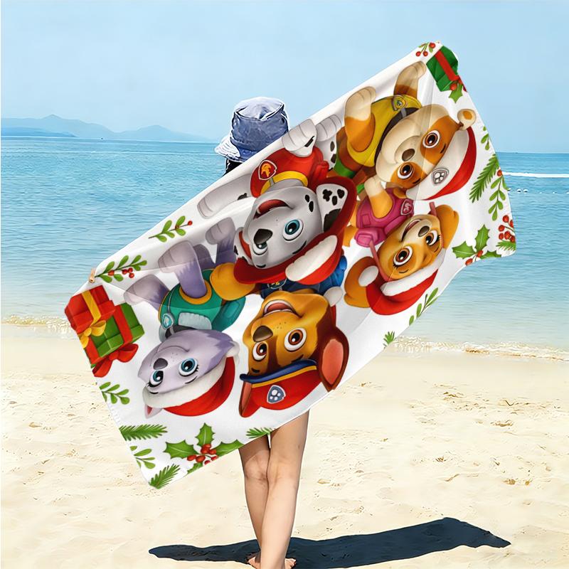 1Pc Christmas Night Parade Beach Towel Microfiber Beach Towel Thin Absorbent For Beach Swimming Yoga Bath Sports