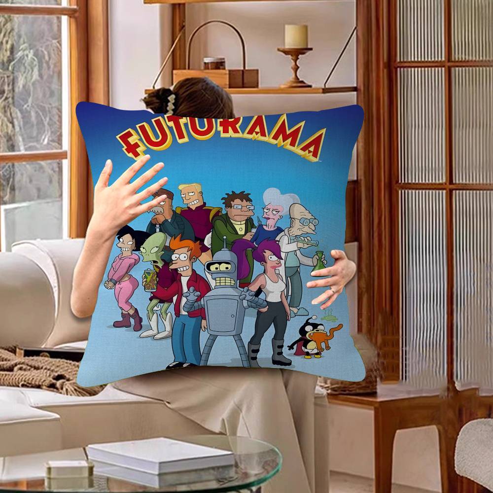 Animated Futuramas 45*45cm Cushion Cover Pillow Cover Decor Pillowcase Home Pillowcase for Couch Pillow