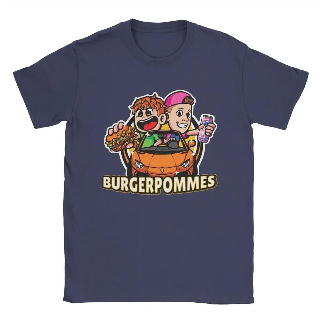 Uomo Donna Burgerpommes LukasBS ICrimax Magliette Grafiche Merch Magliette in Cotone Vintage Top Tee Abbigliamento Estate