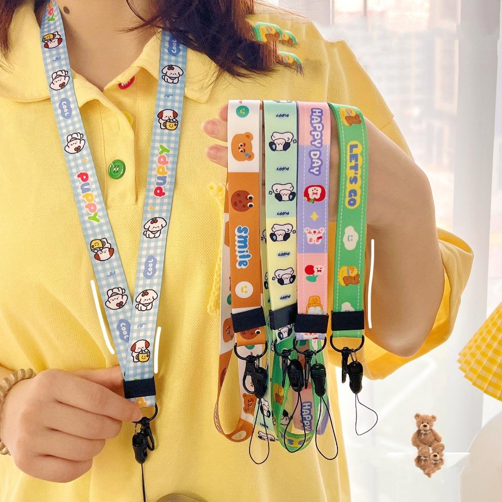 

Anti-lost Cartoon Animal Lanyards Rabbit Lanyards Badge Holder Kawaii Cute Card Hang Rope Keychain style 3