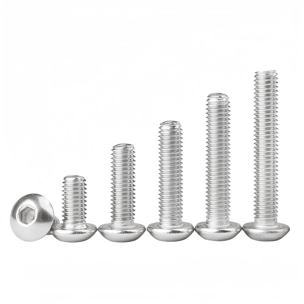 304 Stainless Steel Hex Socket Button Head Bolts Pack of ISO7380 M58, 50,
