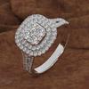 Wedding Rings for Women Cubic Zirconia Stone Ring Luxury Yellow Gold Color Engagement Anel Accessories Drop Shipping CC2338