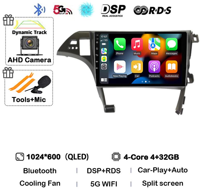 

Android 14 Carplay Auto для Toyota Prius XW30 2009 2010 2011 2012 2013 2014 2015 Автомобильный радиоприемник GPS стерео мультимедийный проигрыватель BT DSP