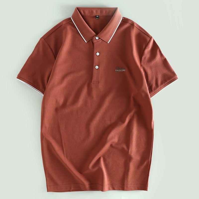 Counter Genuine Goods Men's Short sleeve T-shirt Business Casual Lapel T-shirt 2025 Summer New Fashion All-Matching Top