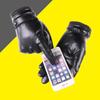 Autumn and Winter Warm Gloves PU Leather Men's Touch Screen Gloves Outdoor Riding Cold Proof Plus Velvet Thickened Mobile Phone Gloves