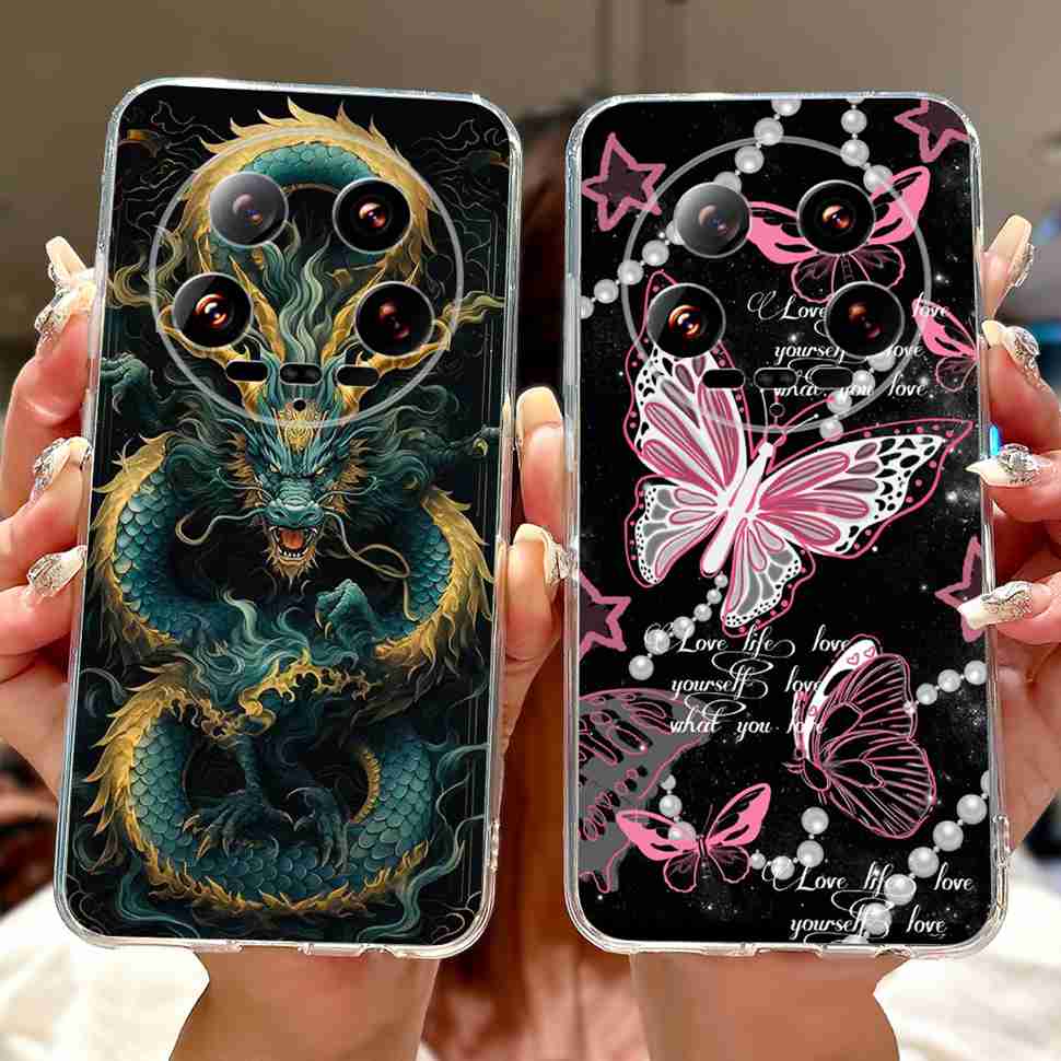 Case For Xiaomi 14 Ultra Butterfly Silicone Soft Phone Cover For Xiaomi Mi 14 Mi14 Ultra Shockproof Back Fundas Xiaomi 14Ultra