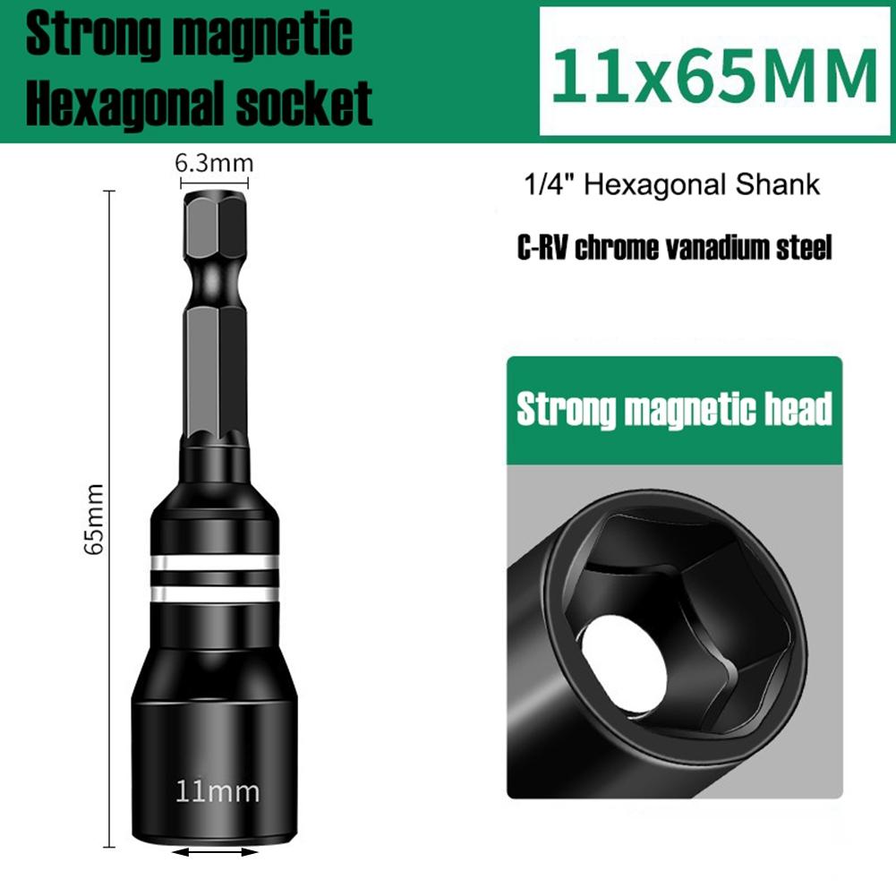 6-14mm Magnetic Socket 1/4 Inch Hex Shank for Cordless For Electric Drill