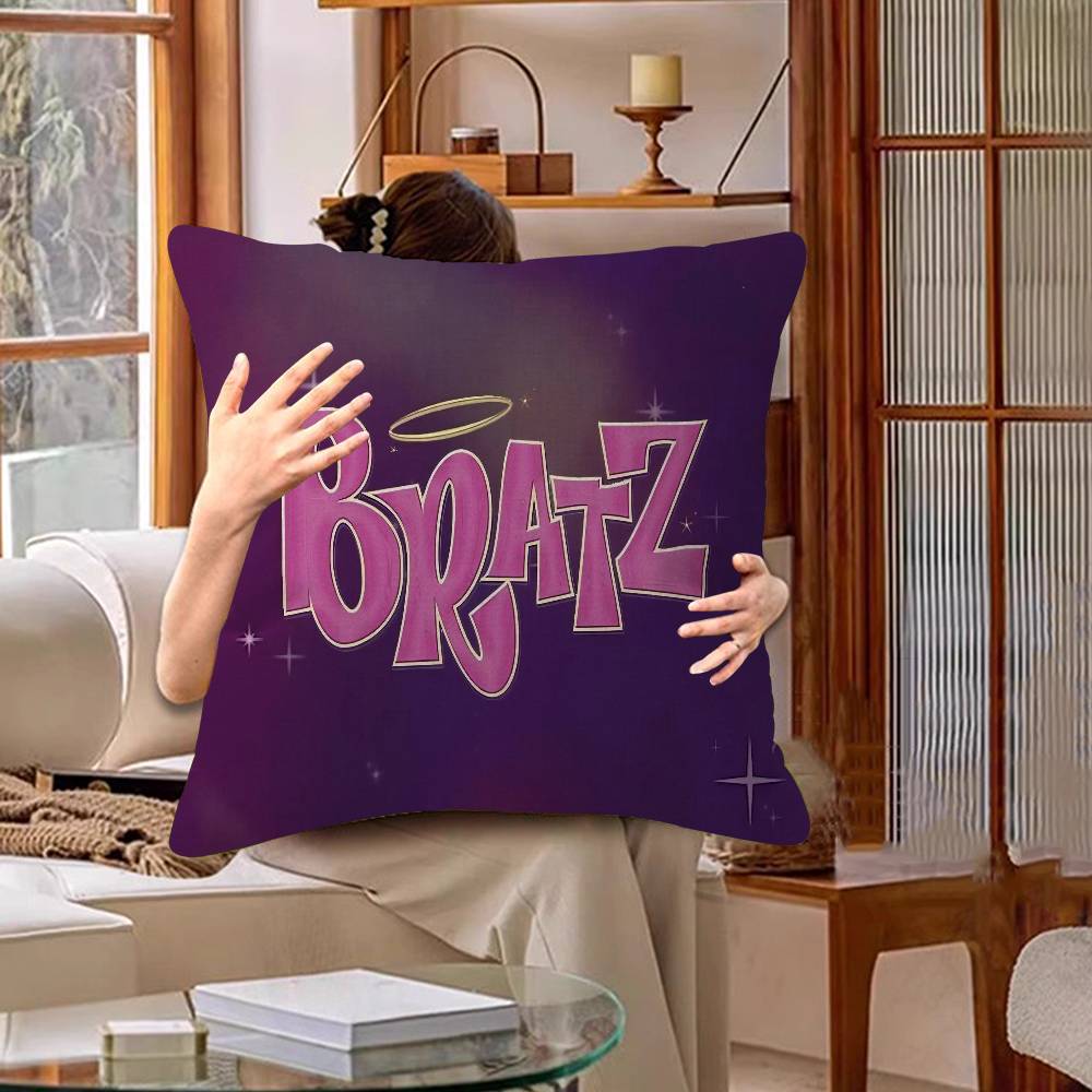 Bratz Doll Classic Vintage Pillowcase Toon Gift Cushion Cover Bedroom Home Sofa Chair Seat Decor Pillow Case