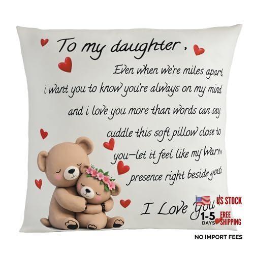 1pc 18x18 Inches Throw Pillow Cover for Girl's Birthday - Daughter's Gift