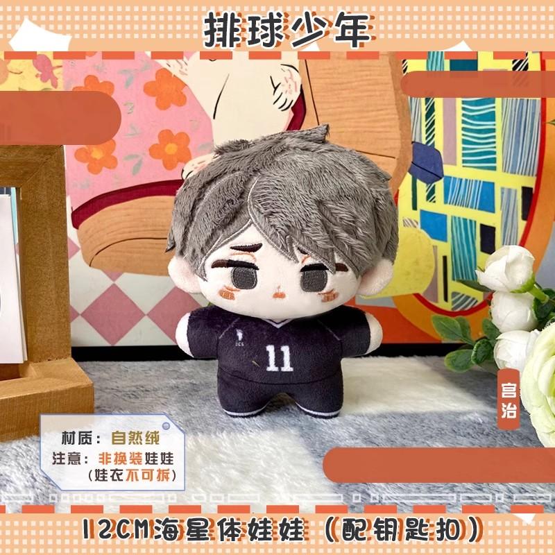 Miya Osamu Pluche Poppen Hanger Cartoon 12cm Mini Zacht Pluche Haikyuu Kita Shinsuke Sleutelhanger Tas Hanger Pluche Speelgoed Vakantiecadeau 12cm