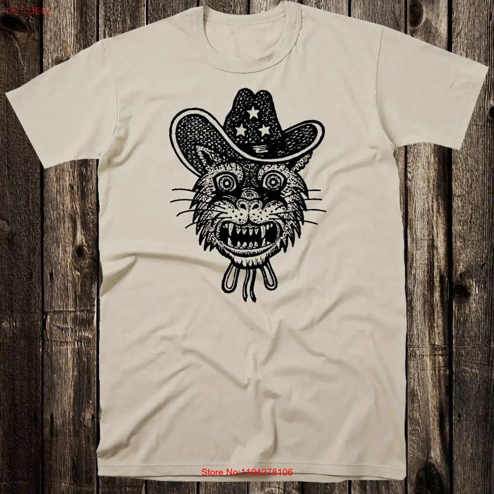 

Retro Tattoo T Shirt Vtg Art Russian Traditional Prison Black Cat Cowboy vintage Washed Soft homme Versatile Casual Comfortable S разноцветный
