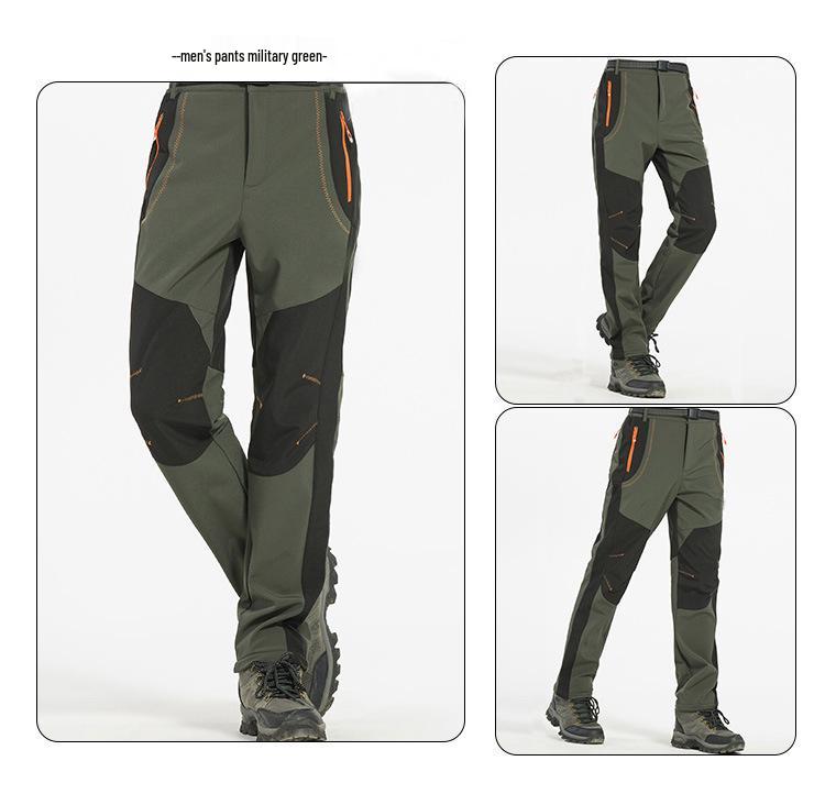 

Men s and Women s Warm Waterproof Windproof Fleece Hiking Pants for Autumn and Winter 4XL
