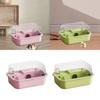 Hamster Habitat,Large Hamster Cage,Breathable Portable Exercise Playing House House Small Animal Cage for Small Animals Mice
