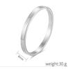 Rockyu Bangle for Heart Accessory Women, Silver, Simple, Engraved, Sutra, Bracelet, Titanium, Hypoallergenic, Stylish, Unisex,