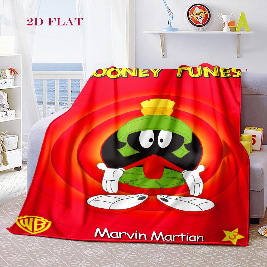 Martian Melodies: Looney Tunes Adventure blanket blanket Camping trip Digital printing Christmas gifts sheet