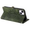 Stil 016 Für iPhone 15 Hülle Hautgefühl Totem Prägung Brieftasche Leder Handyhülle