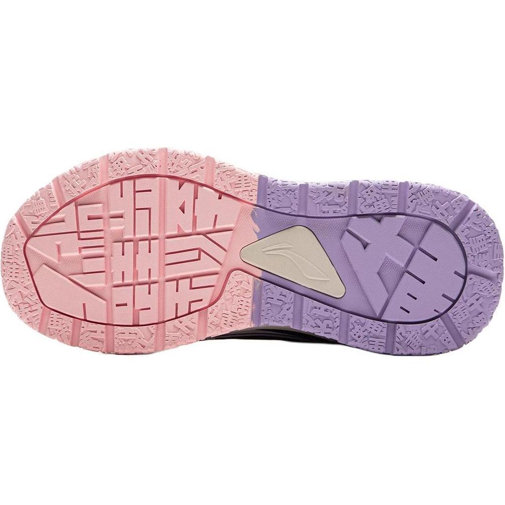 Li Ning Kids Outdoor Soft Comfortable Non-Slip Shock Absorption Support Mid-Top Outdoor Shoes Kids Shoes Black Gray YKEU012-2