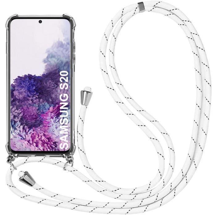 Coque de Protection - PROSHOP - Souple - Transparent-Blanc - Antichoc - Cordon Réglable