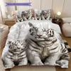 White Tiger Pattern Bedding Quilt Set Quilt Cover Pillowcase Home Decoration Birthday Gift (1 * Duvet Cover + 2 * Pillowcase, Without Core)