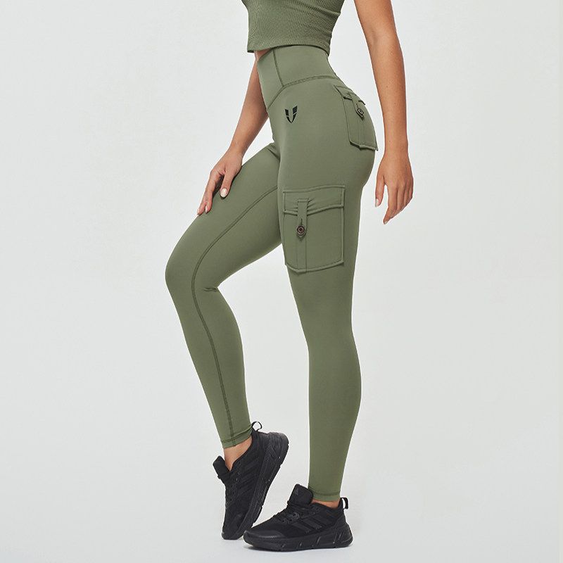 

Firm Abs Fitness Sports Overalls Outdoor Running Training Casual Pants Pocket Fashion Fashion Locomotive Style New Arrival Peridot Green XXL