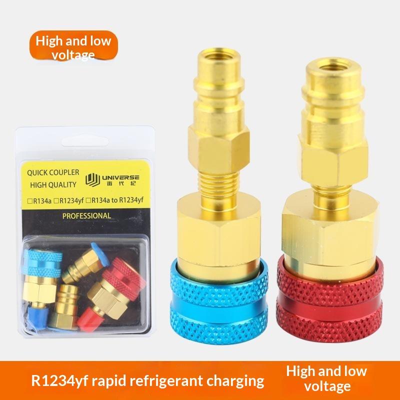 Car Airconditioning Fitting For For R1234Yf To R134A High Low Side Adapter Fitting Connector Hotadapter Quick Fitting Coupler