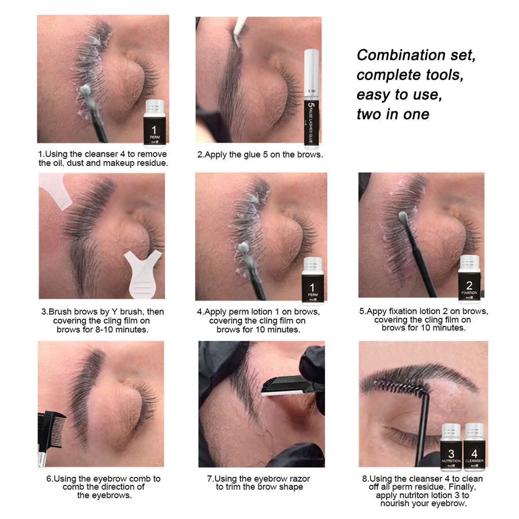 21ml Lash Lift Brow Lamination Kit Semi Permanent Eyebrow Eyelash Perm Lamination Set Eyelash Curling Wild Eyebrow Styling