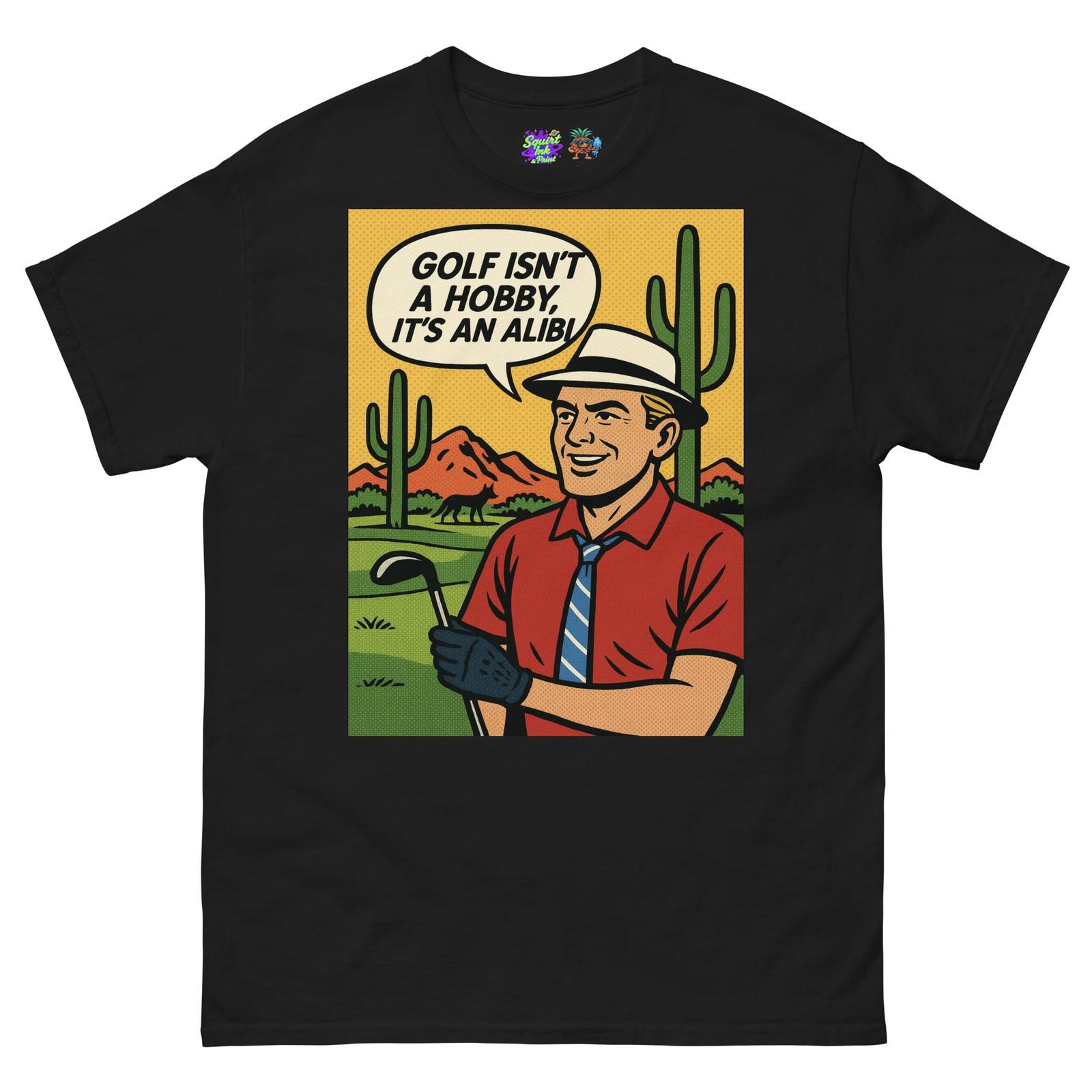 Back 9 Benny Golf Is An Alibi Funny Pop Art T Shirt Mens Womens Tees Top M