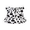 Cow/ Leopard Print Bucket Hat Cat's Ears Fisherman Hats New Panama Fishing Cap  Outdoor