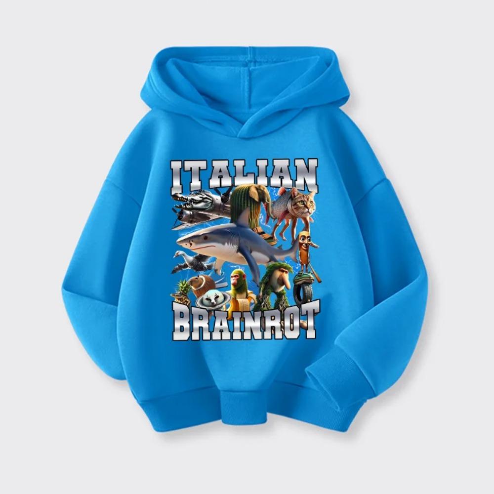Cute Anime Boy Girl Hoodies Outdoor Street Sports Casual Long-sleeve Children Autumn Sweatshirts Kids Clothing Top