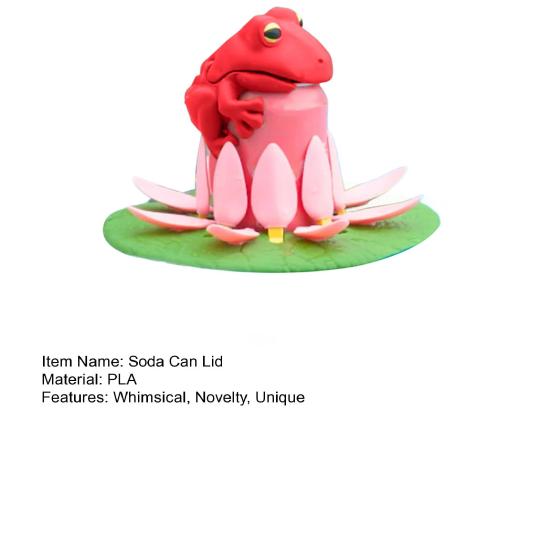 Frog Can Lid Lily Pad Cup Holder Set Reusable Soda Can Cover Secure Can Lids with Cup Holder Whimsical Drink Accessories
