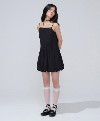 Covernat Woman Balloon Mini Dress Black