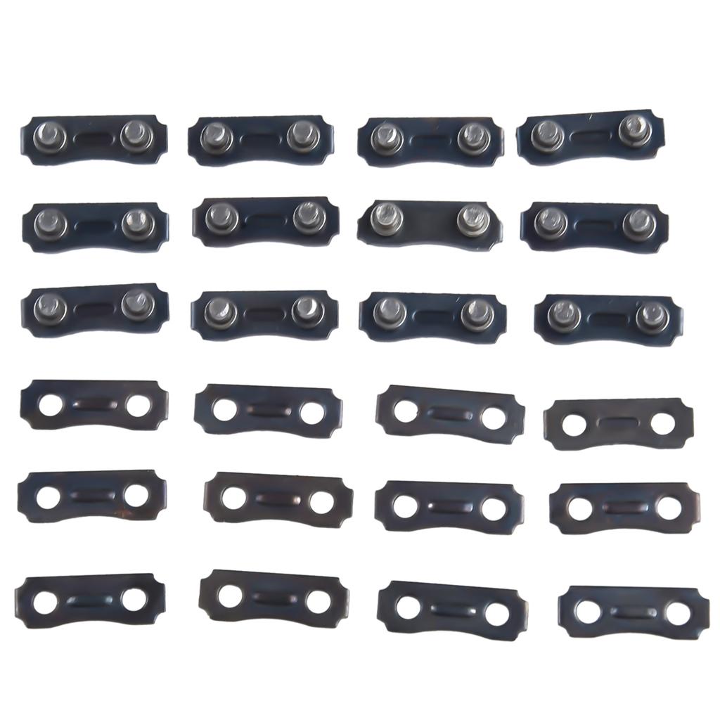 12 Sets Chainsaw Chain Repair Kits Heavy Duty 3/8LP Pitch 050 Inch Links Tie Straps for Chainsaw Chain Parts Replacement