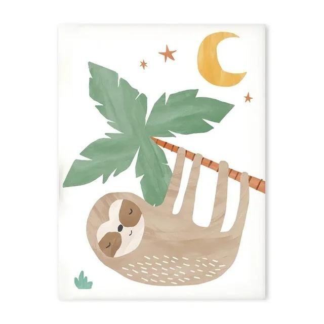 Cartoon Animals Posters and Prints Nordic Children's Room Decoration Animal Lion Elephant Canvas Painting Baby Nursery Wall Art