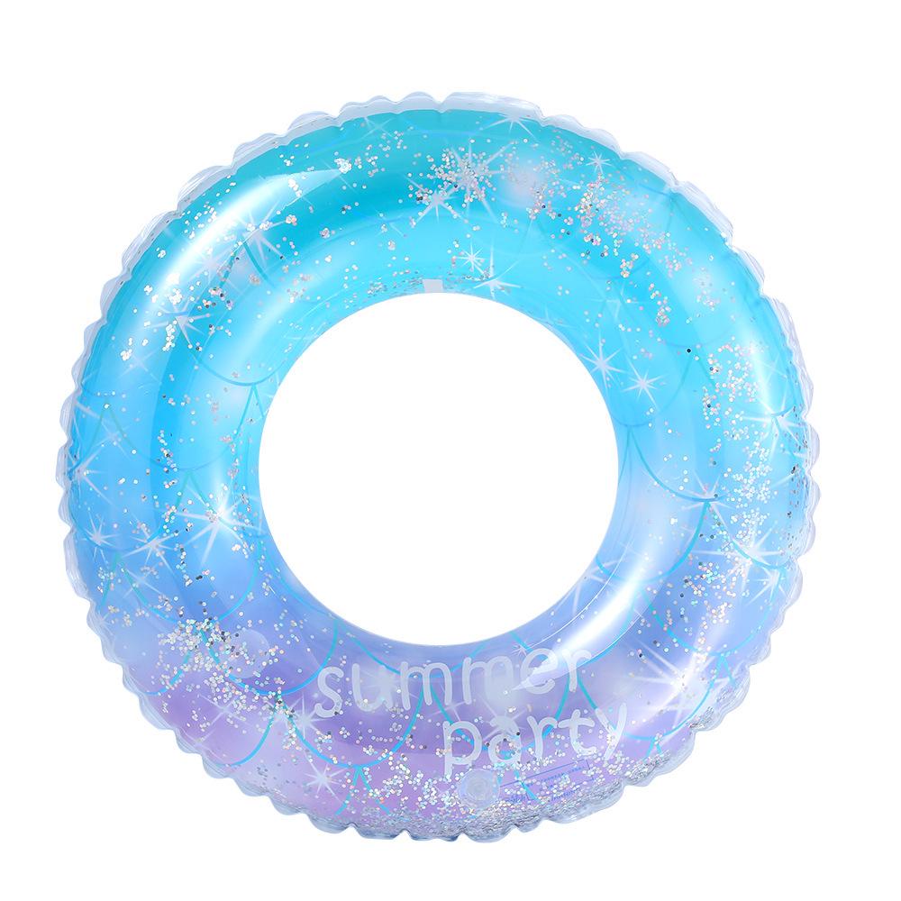 Anello gonfiabile da nuoto rétro a righe ispessito per bambini Xiao Lü - Design Oliva e Fiore di Ciliegio