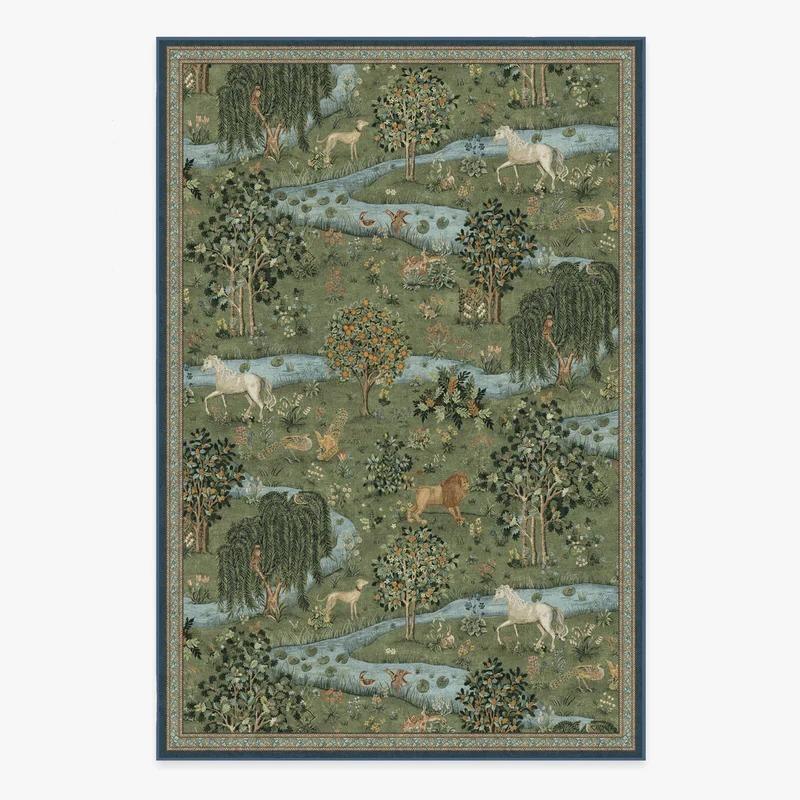 

Luxury Retro Green Carpet Non Slip Washable Vintage Living Room Kitchen Bedroom Mat Mechanical Washable Hallway Floor Area Rug 40x60cm