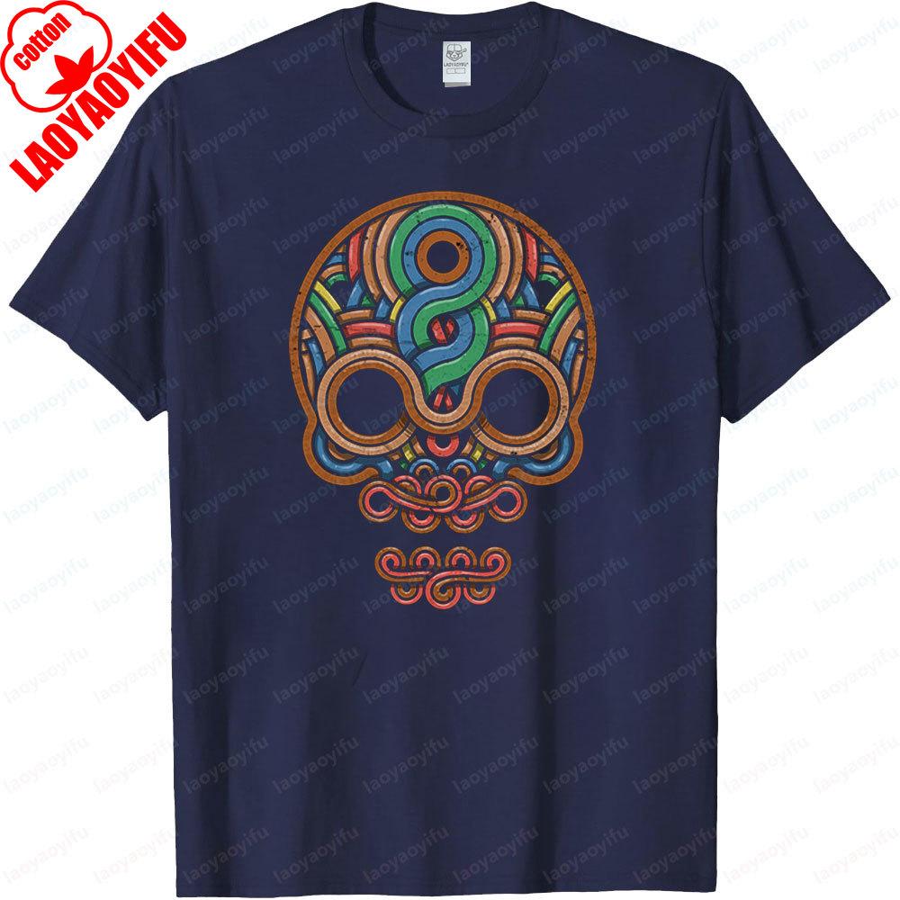 INCA SKULL Tshirt Inka Mayans Aztecs Tshirt American Indians Sugar Native Tribes Shirt Men Summer Crewneck Cotton Short Sleeve