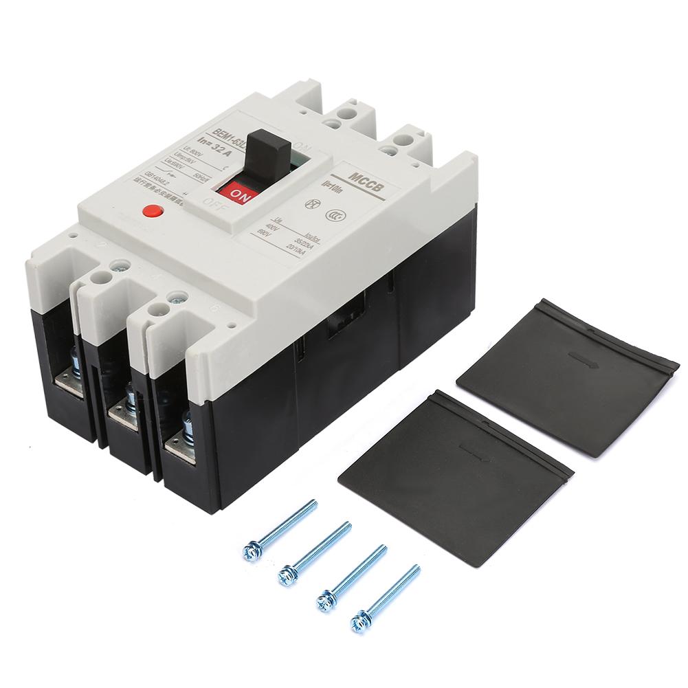 3P Integrated Circuit Breaker Air Break Switch with All Copper Contacts 800V 76*135*70mm(32A)