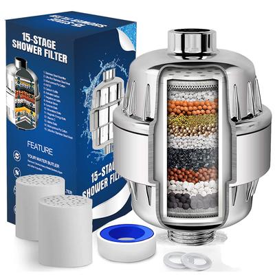 25-vrstvový filter kvality vody do kúpeľa, čistič sprchovej vody, odstraňovanie zvyškového chlóru, sprchový filter