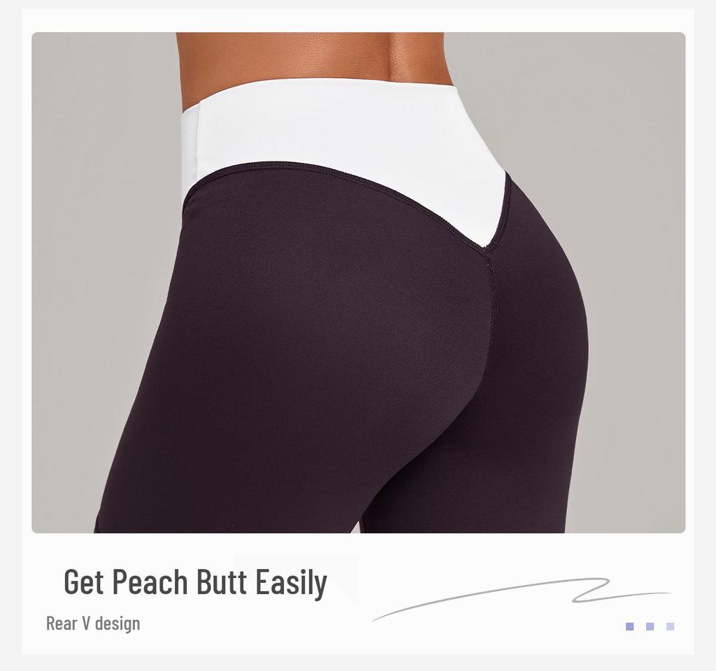Women's Color Block High Elastic Tummy Control Quick-Dry Running Shorts