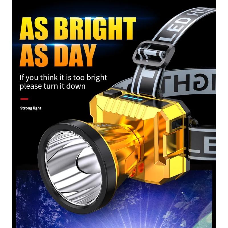 Super Bright Rechargeable Sensor Headlight 1200mAh High Power Headlamp Waterproof Emergency Fishing Camping Lantern Head Torch