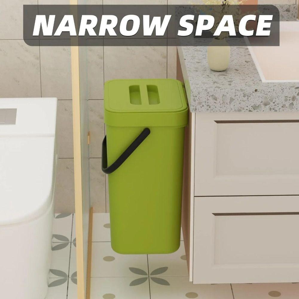 Wandmontierter Küchenmülleimer Kunststoff Kleiner Arbeitsplatten-Komposteimer Einfacher Essensabfallkorb