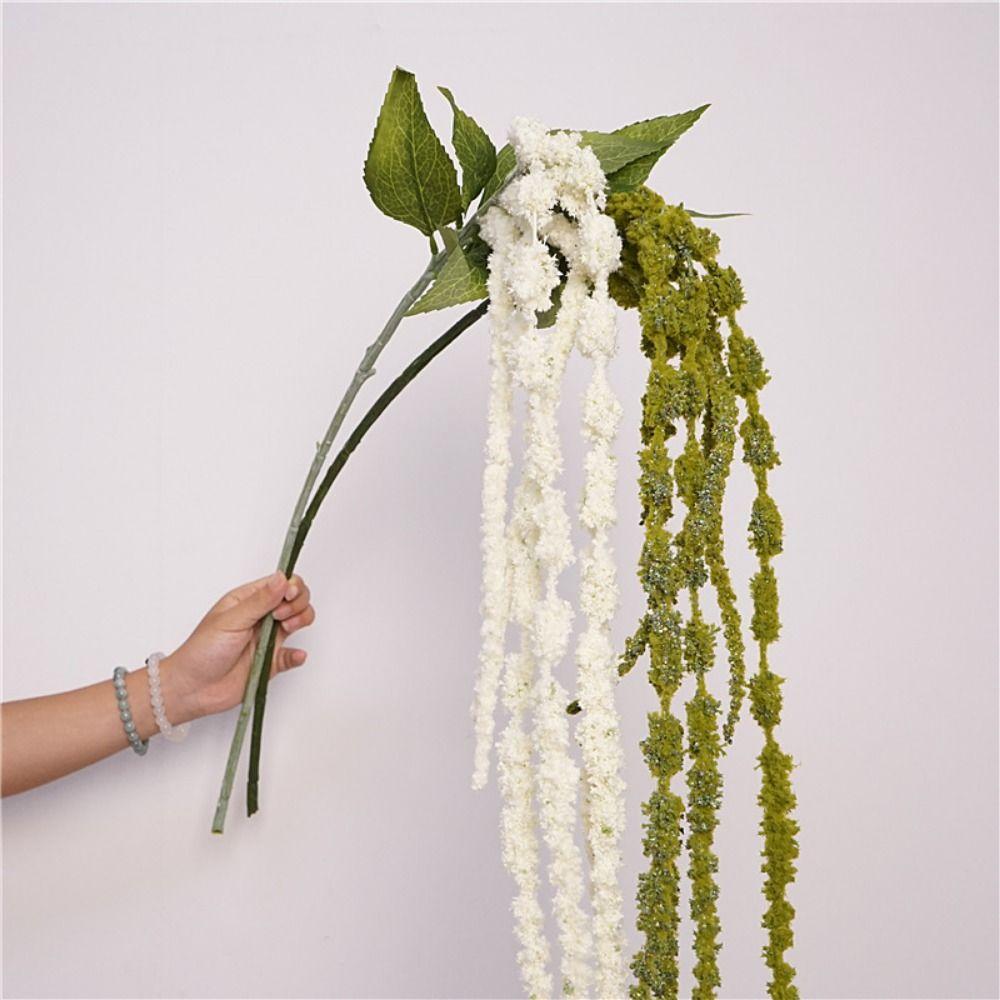 6 Heads Amaranthus Artificial Hanging Plant Hanging Long Tassel Flower European Wedding Decoration