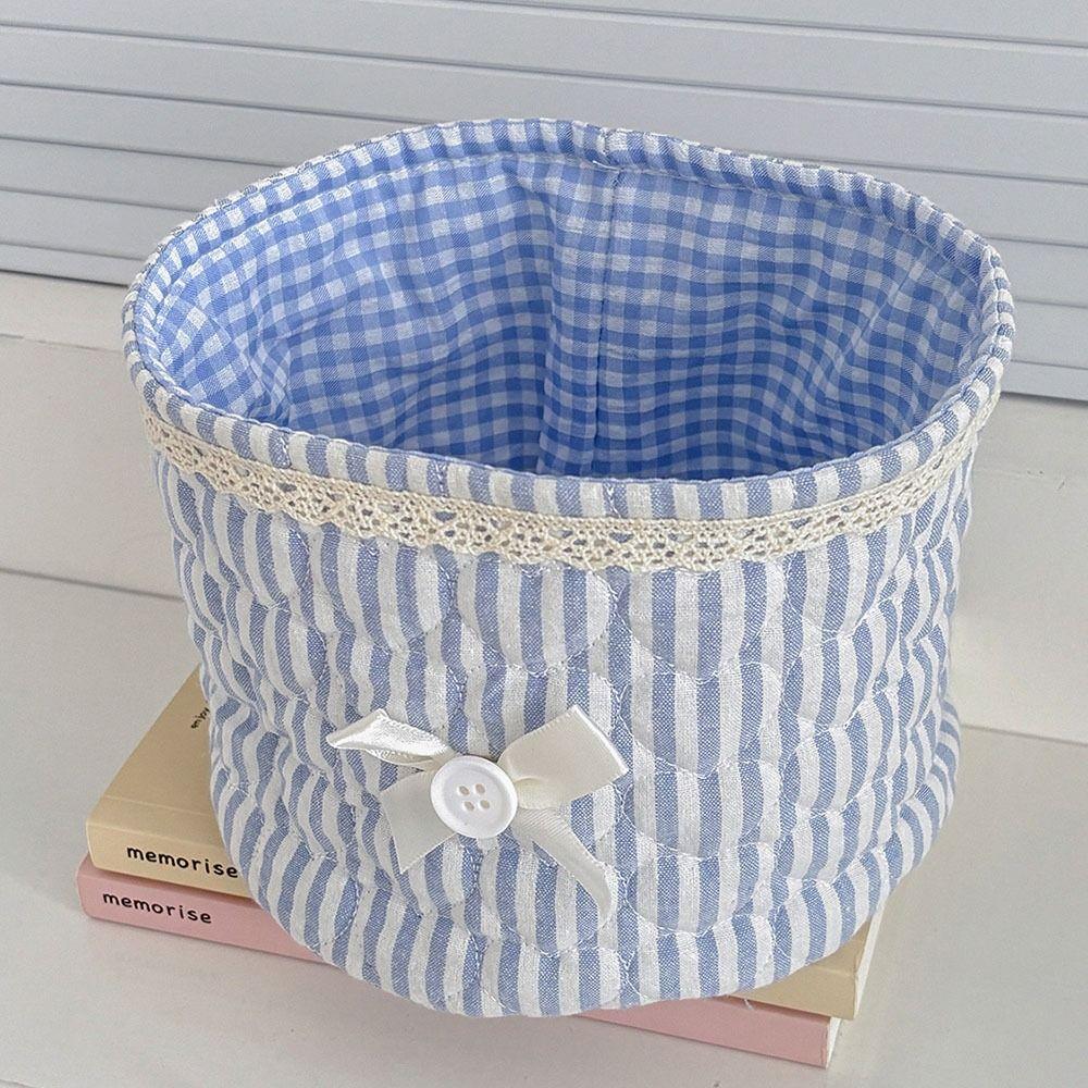 Quilting Cotton Desktop Storage Basket Love heart Storage Frame Cute Organizer Box  Home Decoration