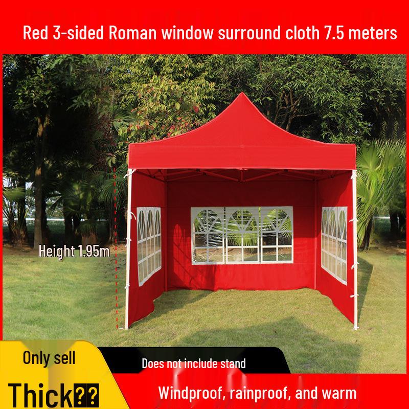 Transparent Tent Side Panel: Windproof & Waterproof Outdoor Canopy Enclosure with Thick Fabric and Durable Edging