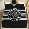 Chicago Blackhawks Flannel Blanket, High Quality Comfortable for All Seasons, Home Decor, Warmth and Comfort