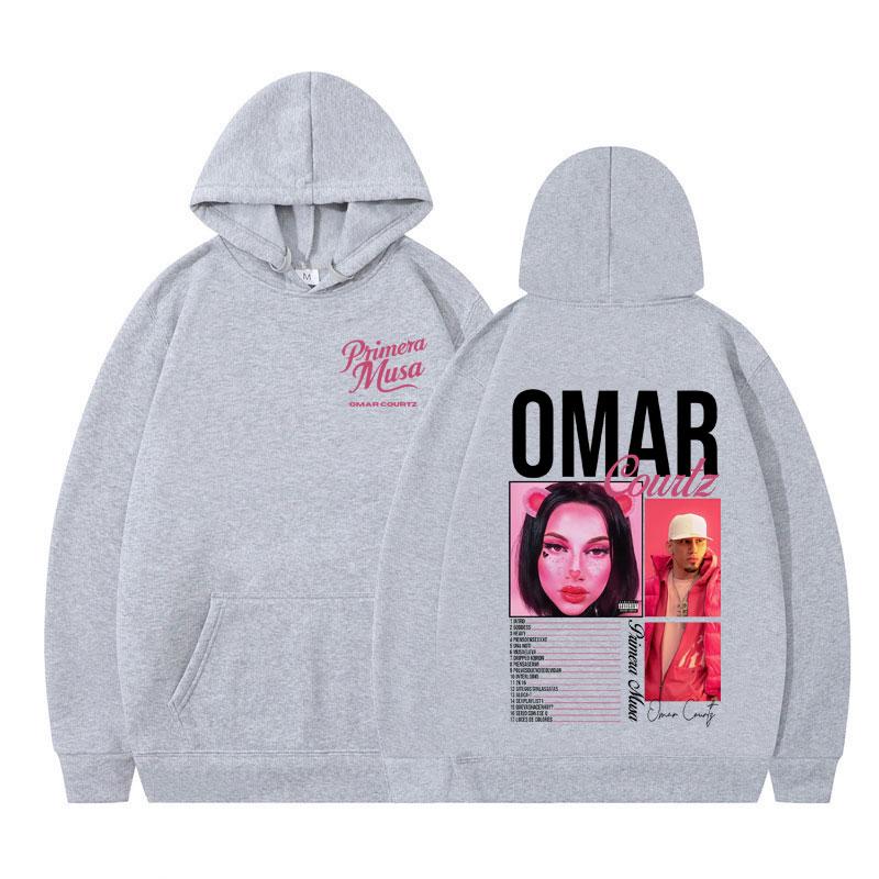 Rapper Omar Courtz Primera Musa Album Tour 2025 Hoodie Herren Damen Ästhetischer Pullover Langärmlig Lässige Sweatshirts Fan-Geschenke